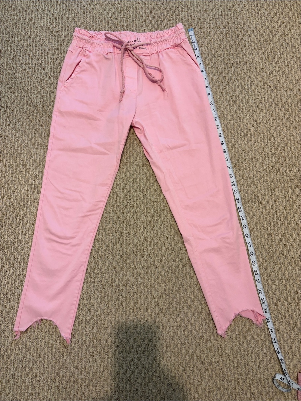 Girls' Pink Drawstring Jogger Pants